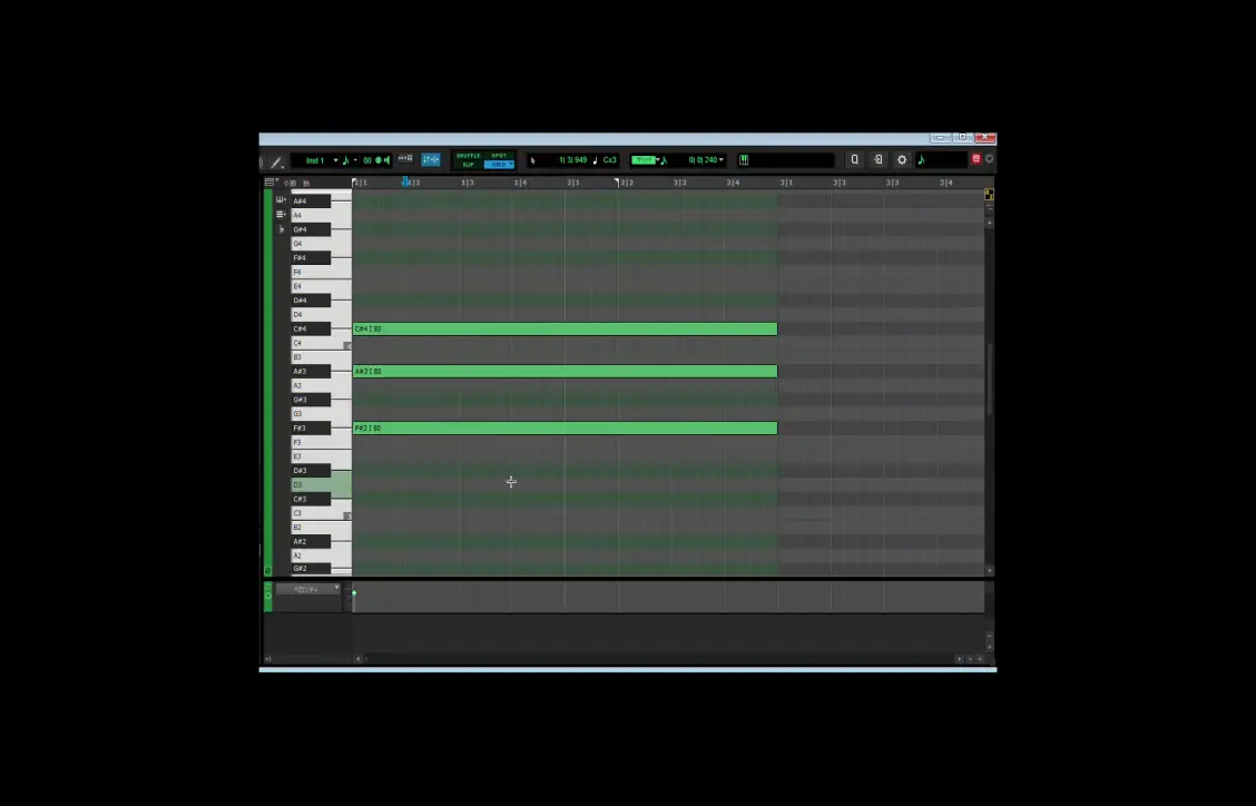 ProTools ノート操作